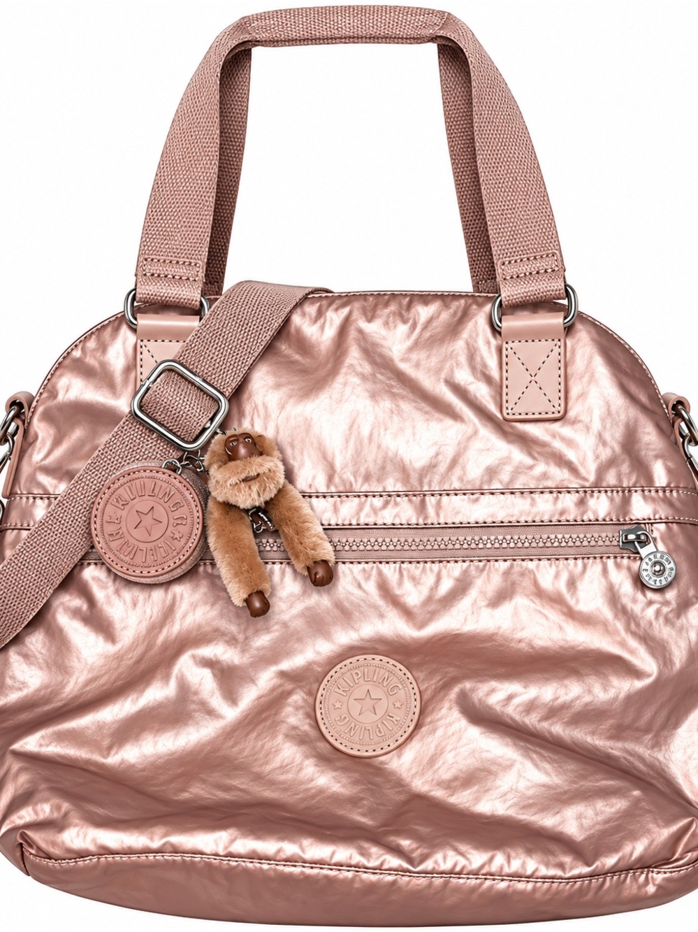 Kipling Metallic Rose Crossbody & Top-Handle Bag